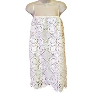 Jack by BB Dakota White Crochet Mini Dress